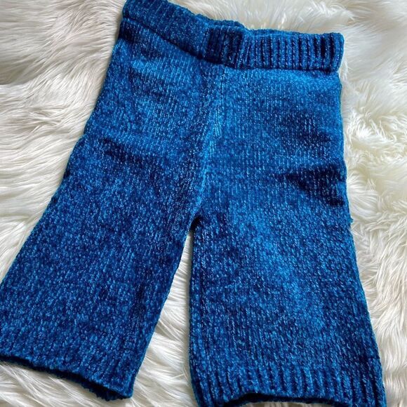 Blue Fuzzy Sweater Knit Malibu Bike Shorts - Picture 4 of 13